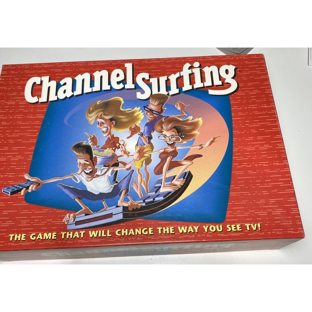 Vintage 1994 Milton Bradley Channel Surfing Board Game Retro 90s TV Party Game